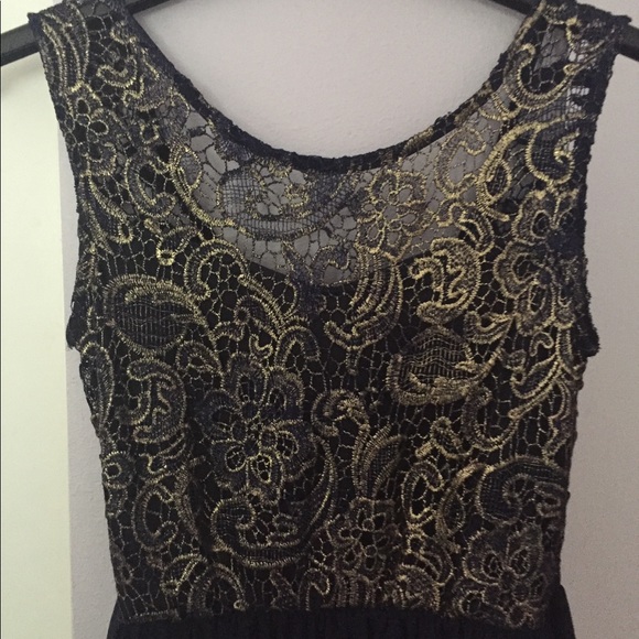 Navy and gold dress - Picture 2 of 4